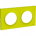 Plaque de Finition Vert Chartreuse 2 Postes Odace Styl Schneider Electric – Horizontal – Vertical – Entraxe 71 mm