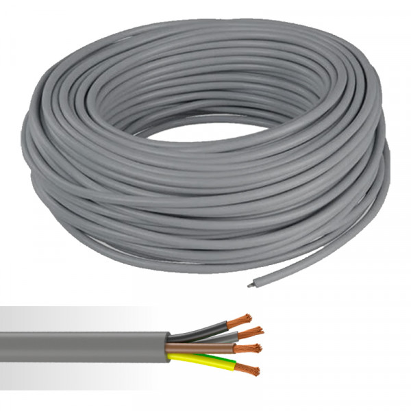 Receptor Convocar Disfraces Cable HO5VV-F 4G0,75mm2 gris C50m (prix au m)