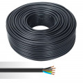 Câble électrique rigide U-1000 R2V 5G2,5mm² noir couronne de 100m 