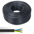 Câble électrique souple HO7RN-F 3G1,5mm² noir couronne de 50m 