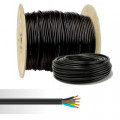 Câble électrique rigide U-1000 R2V 5G6mm² noir couronne de 50m