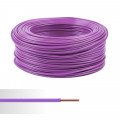 Fil électrique rigide HO7V-U 1,5 mm² violet couronne de 100m 