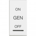 Manette bascule symbole ON - OFF + sérigraphie "GEN" 1 module - LivingLight Blanc