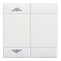 Manette bascule symbole HAUT - BAS 2 modules - LivingLight Blanc
