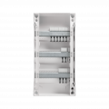Coffret électrique Debflex équipé 3 rangées 39 modules 11 disjoncteurs 3 interrupteurs différentiels