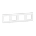 Plaque de finition horizontale Legrand Mosaic pour 4x2 modules blanc