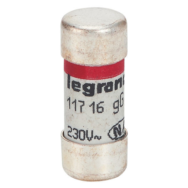 Legrand 11616 Cartouche fusible - 16A - 10,3x25,8 mm sans voyant