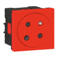 Prise de Courant Mosaic Link Legrand Rouge 2P+T Surface à Détrompage – Raccordement Latéral – 2 Modules
