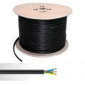 Câble électrique rigide U-1000 R2V 3G2,5mm² noir touret de 1000m